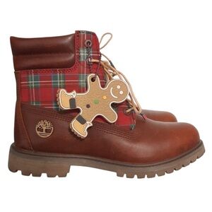 Timberland Limited Edition
Gingerbread Plaid Leather Boots
Womens Size 8.5